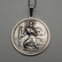 Vintage St. Christopher Sterling Silver Medal Pendant with Sterling Silver Necklace, Total 5.9g