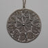 Colgante de filigrana de plata de ley vintage con cadena de plata de ley, 12,1 g en total