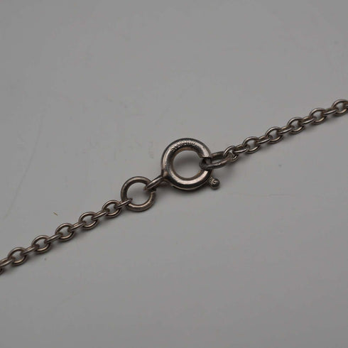 Colgante de filigrana de plata de ley vintage con cadena de plata de ley, 12,1 g en total