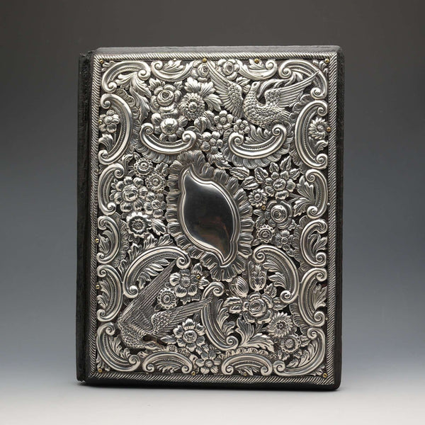 1902년 영국 앤티크 순은 표지 잉크 흡수지 폴더 SW Smith & Co