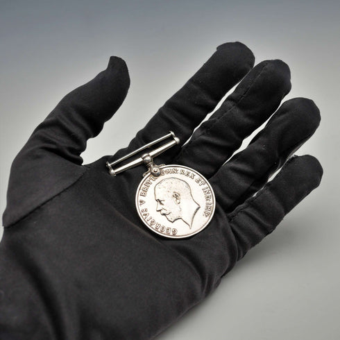 1918年 英国王ジョージ5世 第一次世界大戦終結記念 純銀製メダル 33g