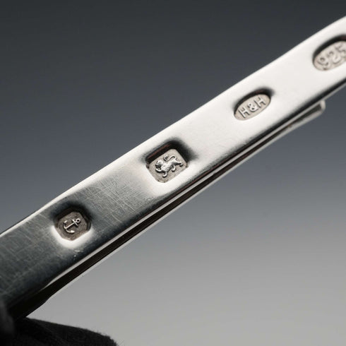 English Vintage Hallmarked Sterling Silver Tie Clip