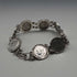 Pulsera vintage británica de plata de ley y moneda de 3 peniques de plata, 20g