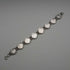 Pulsera vintage británica de plata de ley y moneda de 3 peniques de plata, 20g