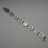 Pulsera vintage británica de plata de ley y moneda de 3 peniques de plata, 20g