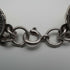 Pulsera vintage británica de plata de ley y moneda de 3 peniques de plata, 20g