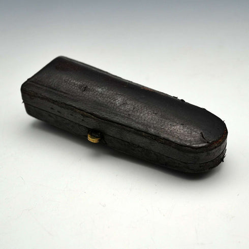 French Antique Cheroot Holder/Cigarette Holder, Gold-Plated Decoration, Cased, H.G.