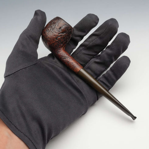 Pipa de fumar Dunhill Shell Briar vintage británica de la primera mitad del siglo XX, con marcas de uso