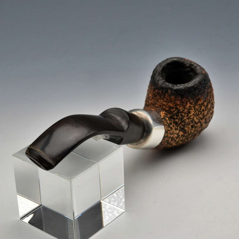 1980 UK Vintage Block Meerschaum Sterling Silver Decorated Smoking Pipe L&JS