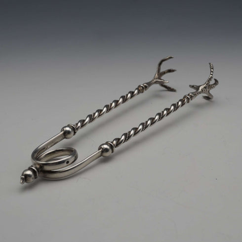 Early 20th Century French Antique 800 Silver Sugar Tongs 17g