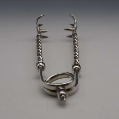 Early 20th Century French Antique 800 Silver Sugar Tongs 17g