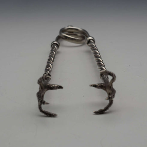 Early 20th Century French Antique 800 Silver Sugar Tongs 17g