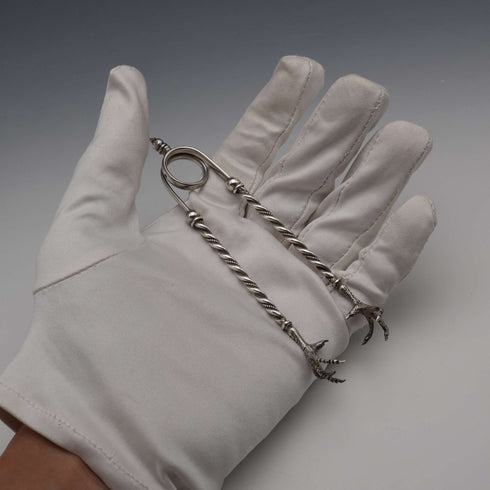 Early 20th Century French Antique 800 Silver Sugar Tongs 17g