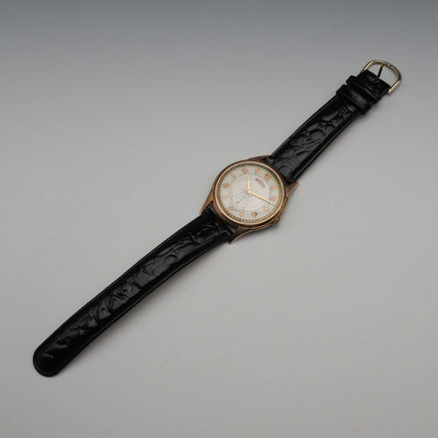 1950s Swiss DELBANA Men's Watch, 17 Jewels Mechanical, Gold-Filled Case, Good Working Condition