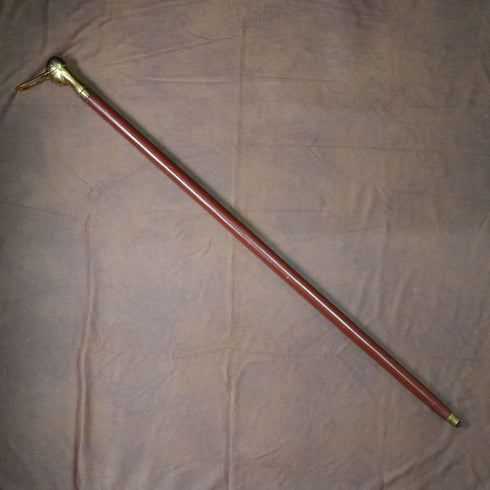 빈티지 다크 탄 샤프트 황동 조키 핸들 스틱 지팡이 93cm