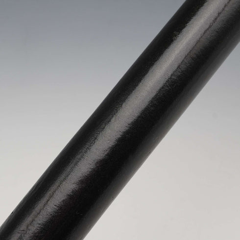 Bastón antiguo británico de 1908, eje negro, mango con rodete de plata de ley, 90 cm, J Howell