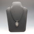 Colgante relicario antiguo de plata de ley con collar de cuero, 15,5 g