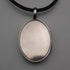 Colgante relicario antiguo de plata de ley con collar de cuero, 15,5 g