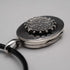 Colgante relicario antiguo de plata de ley con collar de cuero, 15,5 g
