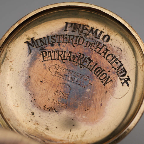 Reloj de bolsillo antiguo Tavan, circa 1920, caja hunter chapada en oro, en buen estado de funcionamiento.