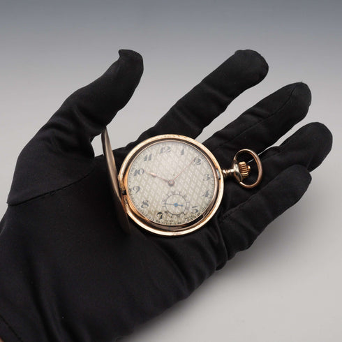 Reloj de bolsillo antiguo Tavan, circa 1920, caja hunter chapada en oro, en buen estado de funcionamiento.