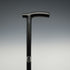 1908 British Antique Black Shaft Derby Handle Sterling Silver Decoration Lightweight Walking Stick Cane 91cm