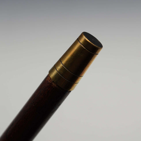 Vintage Brown Shaft Fist Holding a Rod Sculpture Handle Walking Stick Cane 89cm