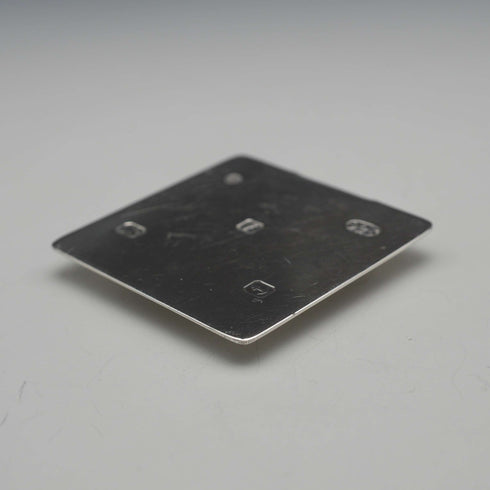 Pinza para billetes de plata esterlina de forma cuadrada, L J Millington, Reino Unido, 16 g