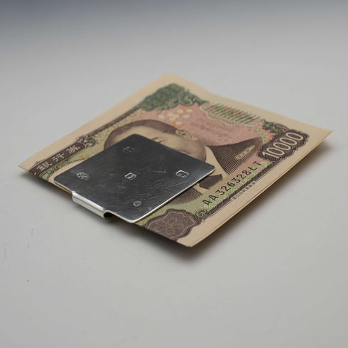 Pinza para billetes de plata esterlina de forma cuadrada, L J Millington, Reino Unido, 16 g