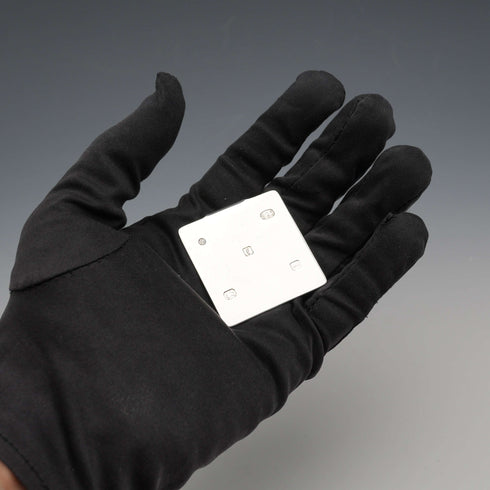 Pinza para billetes de plata esterlina de forma cuadrada, L J Millington, Reino Unido, 16 g