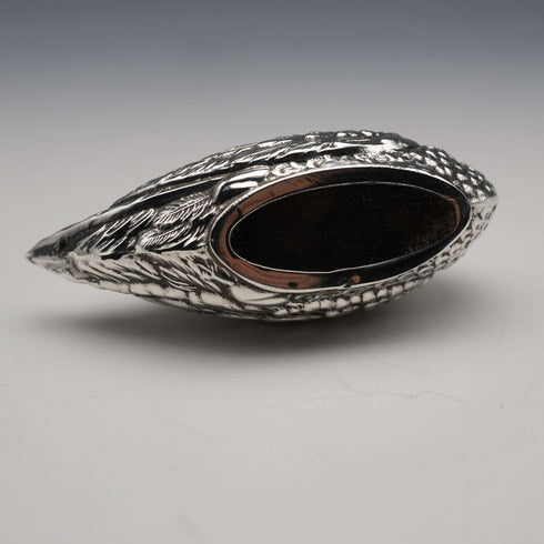1908年 英國古董 純銀 水鳥造型針插 W J Myatt &Co 26g