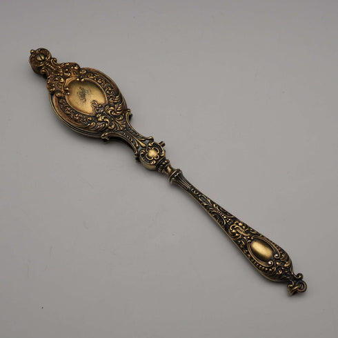 US Antique Sterling Silver Vermeil Ornate Folding Lorgnette Eyeglasses