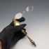 US Antique Sterling Silver Vermeil Ornate Folding Lorgnette Eyeglasses