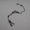 Vintage sterling silver tassel-decorated chain with ring clasp, 24cm total length, 12g