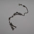 Vintage sterling silver tassel-decorated chain with ring clasp, 24cm total length, 12g