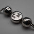 Vintage sterling silver tassel-decorated chain with ring clasp, 24cm total length, 12g