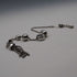Vintage sterling silver tassel-decorated chain with ring clasp, 24cm total length, 12g