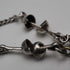 Vintage sterling silver tassel-decorated chain with ring clasp, 24cm total length, 12g