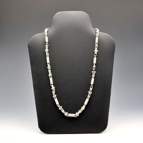 Vintage Industrial Design Sterling Silver Chain 61cm 76g