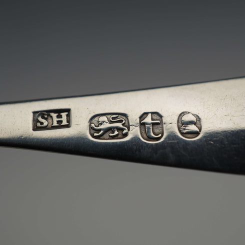 1794年 英国アンティーク 純銀製 ソルトスプーン オールドイングリッシュ様式 Solomon Hougham 8g