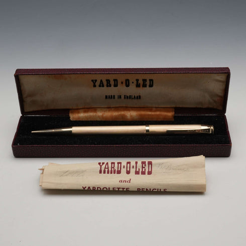 British vintage Yard-O-Led rolled gold propelling pencil, with case and instruction manual.