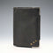 1908 British Antique Sterling Silver Ornamented Black Leather Wallet, Edward Langridge & Co.