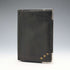 1908 British Antique Sterling Silver Ornamented Black Leather Wallet, Edward Langridge & Co.