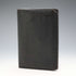 1908 British Antique Sterling Silver Ornamented Black Leather Wallet, Edward Langridge & Co.