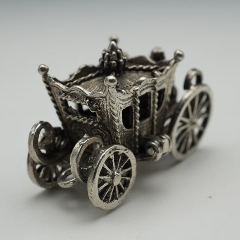 British Vintage Gold State Coach Silver Charm 12g