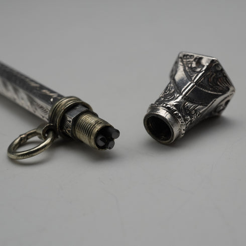 1900年頃 アンティーク 純銀製 推進式ペンシル 伸縮式 62-92mm
