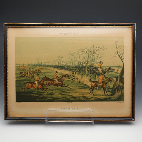 英国ヴィンテージ 額入りスポーツ画 ヘンリー・アルケン『THE QUORN HUNT』