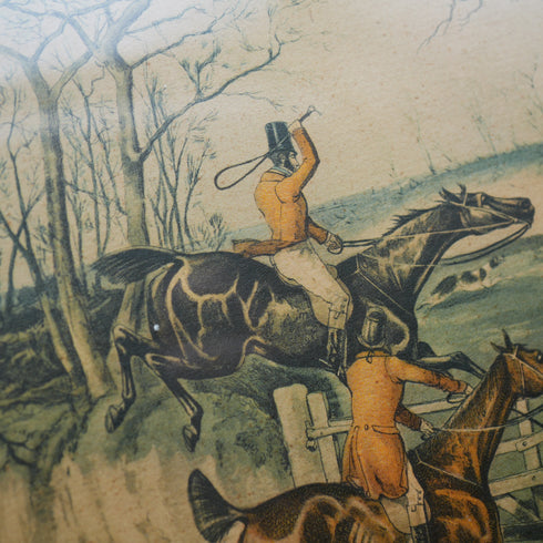 英国ヴィンテージ 額入りスポーツ画 ヘンリー・アルケン『THE QUORN HUNT』