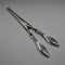1908 British Antique Sterling Silver Handle Glove Stretchers, Gourdel Vales & Co.
