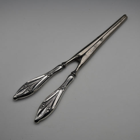 1908 British Antique Sterling Silver Handle Glove Stretchers, Gourdel Vales & Co.